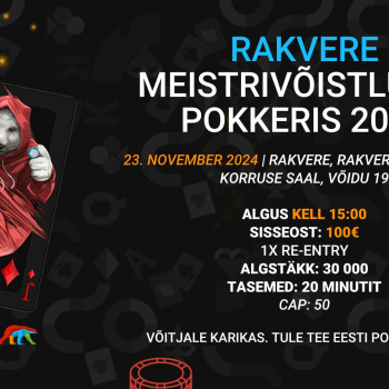 Rakvere meistrivõistlused pokkeris 2024 - vaata ajakava